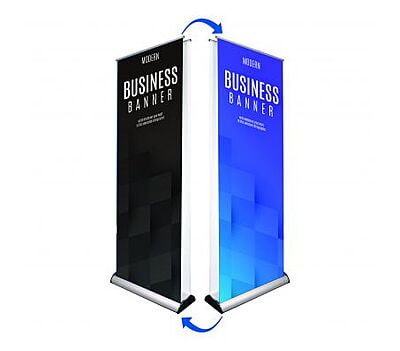 Double-Sided Deluxe Banner Stand - 33" X 81"